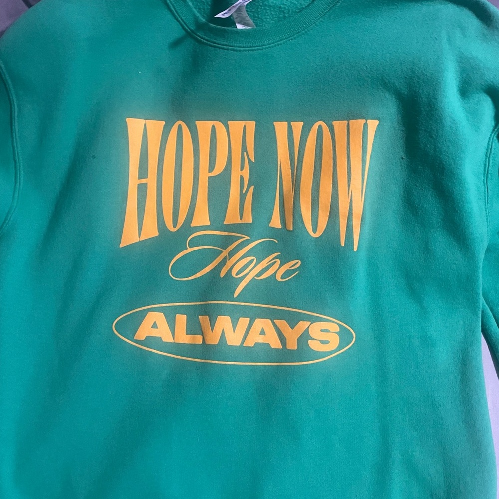 Green Kids Sweatshirt with Yellow Print